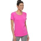 Petite Tek Gear&reg; Performance Pieced Base Layer Tee, Women's, Size: L Petite, Brt Pink