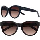 Lc Lauren Conrad 56mm Tamarind Cat-eye Gradient Sunglasses, Med Brown