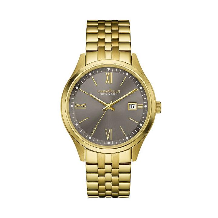 Caravelle New York By Bulova Men's Stainless Steel Watch - 44b111, Yellow