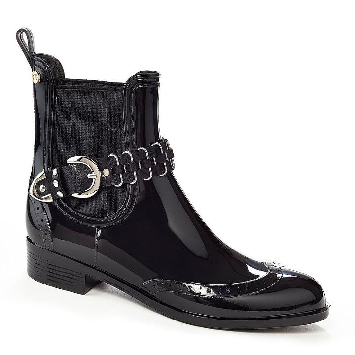 Henry Ferrera Survivor Women's Water-resistant Harness Rain Boots, Size: 7, Black