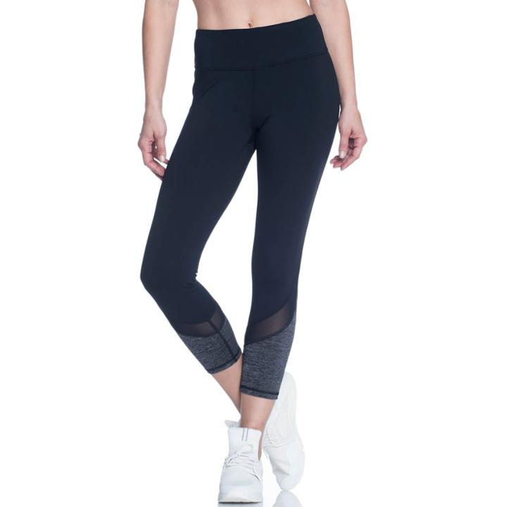 Women's Gaiam Om Mesh Capri Yoga Leggings, Size: Xl, White Oth