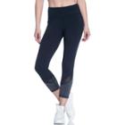 Women's Gaiam Om Mesh Capri Yoga Leggings, Size: Xl, White Oth