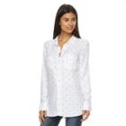 Juniors' So&reg; Perfectly Soft Button-front Shirt, Girl's, Size: Large, White