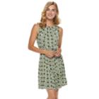 Women's Nina Leonard Print Pleated Shift Dress, Size: Small, Lt Green