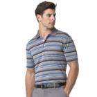 Men's Chaps Classic-fit Texture-striped Jacquard Performance Golf Polo, Size: Large, Grey