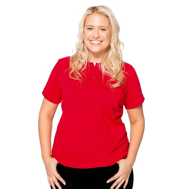 Juniors' Plus Size Lee Uniforms Stretch Polo, Girl's, Size: 3xl, Red