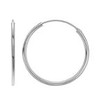 Primrose Sterling Silver Endless Hoop Earrings, Women's, Grey