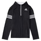 Boys 4-7x Adidas Quarter Zip Mock Neck Pullover, Size: 5, Black