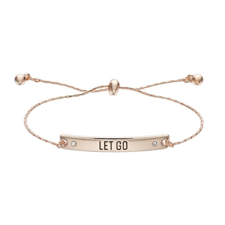 Lc Lauren Conrad Let Go Bar Bolo Bracelet, Women's, Light Pink