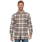 Big & Tall Croft & Barrow&reg; True Comfort Classic-fit Flannel Button-down Shirt, Men's, Size: 4xb, Dark Grey