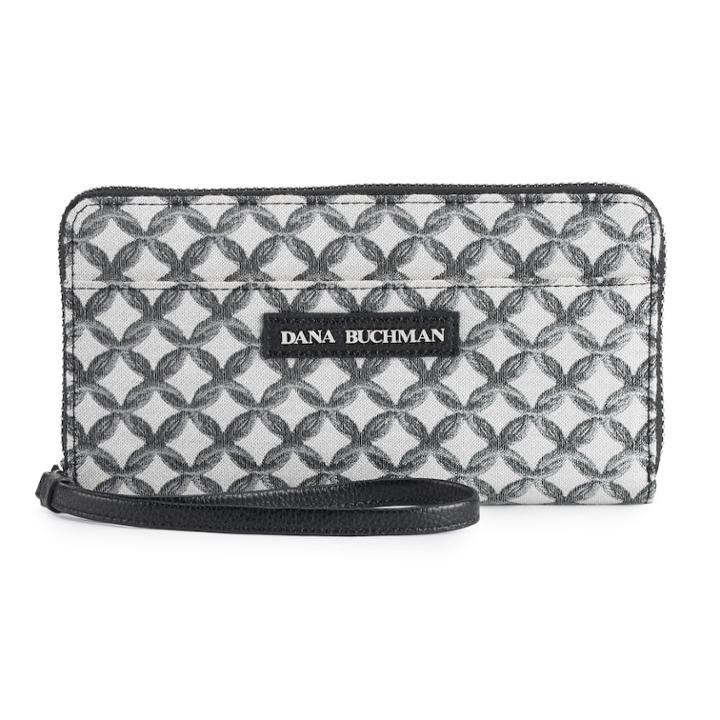 Dana Buchman Ava Chain-link Jacquard Wristlet, Women's, Dark Grey