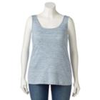 Plus Size Sonoma Goods For Life&trade; Layering Tank, Women's, Size: 1xl, Med Blue