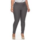 Plus Size Apt. 9&reg; Twill Pull-on Skinny Pants, Women's, Size: 20 W, Dark Grey