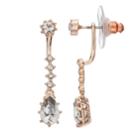 Lc Lauren Conrad Teardrop Nickel Free Front Back Earrings, Women's, Light Pink