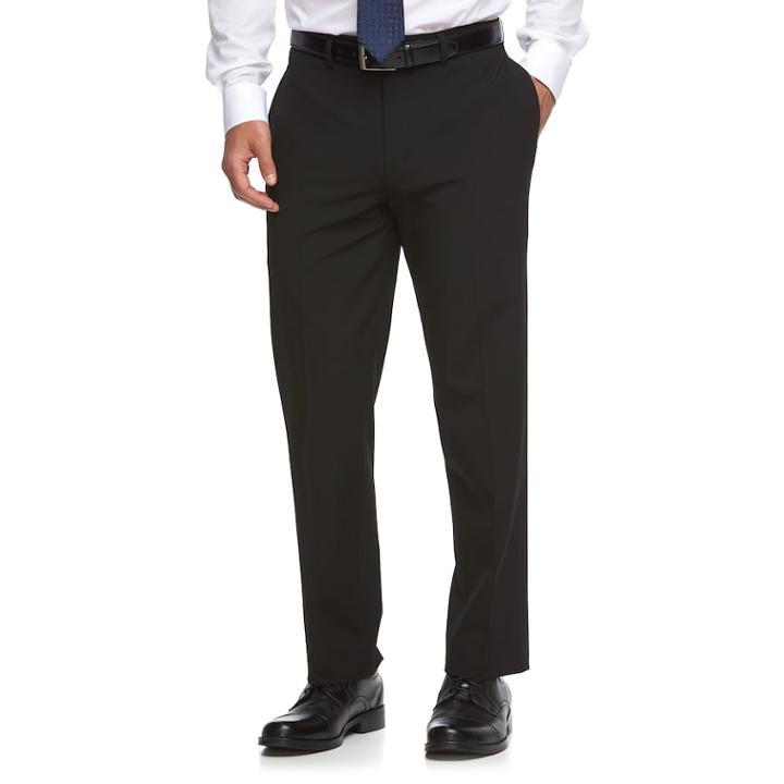 Big & Tall Van Heusen Flex Suit Pants, Men's, Size: 52x32, Black