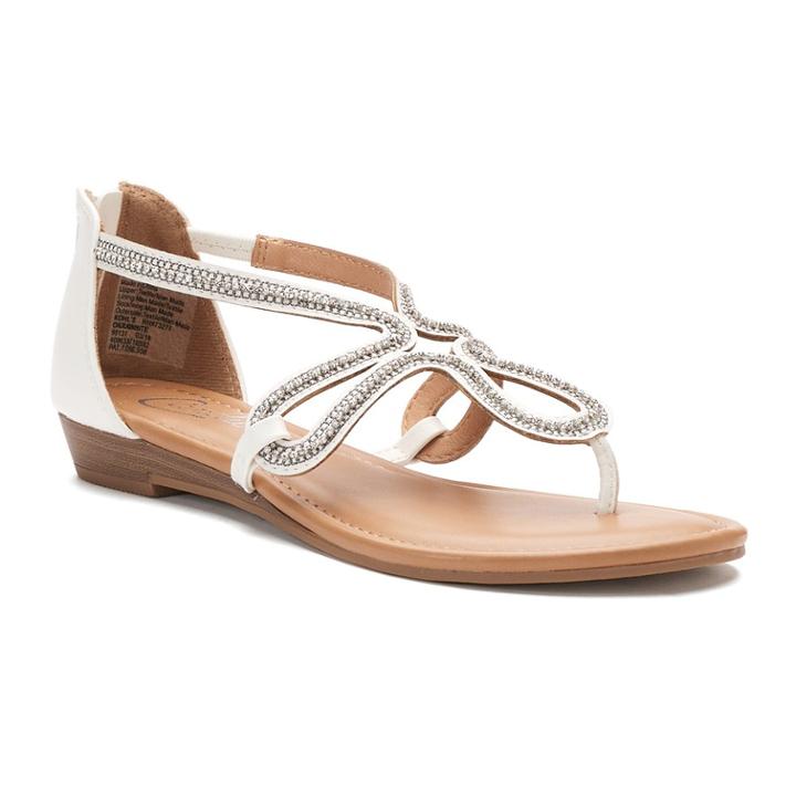 Candie's&reg; Okra Women's Strappy Sandals, Size: Medium (7.5), White
