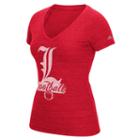 Women's Adidas Louisville Cardinals Football Tee, Size: Medium, Brt Red