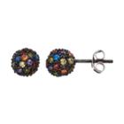 Sophie Miller Cubic Zirconia & Lab-created Blue Spinel Ball Stud Earrings, Women's, Multicolor