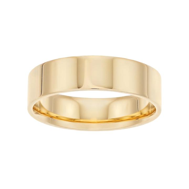 Men's 14k Gold Over Silver Polished Wedding Band, Size: 13