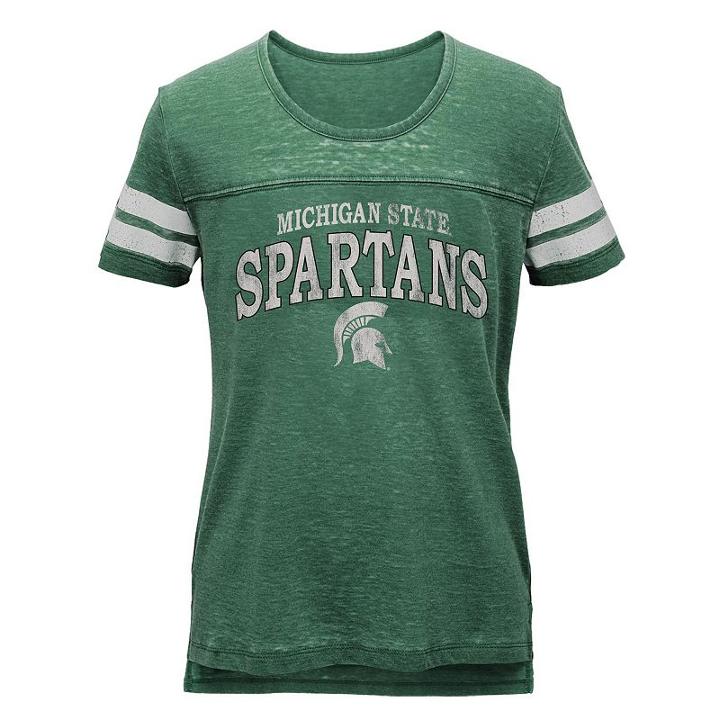 Juniors' Michigan State Spartans Throwback Tee, Women's, Size: Medium, Green Oth