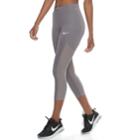 Women's Nike Power Running Midrise Capri Leggings, Size: Medium, Med Grey