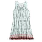 Girls 7-16 Mudd&reg; Printed Crochet Dress, Size: L/12, Light Blue