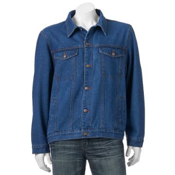 Big & Tall North 40 Flannel-lined Denim Jacket, Men's, Size: 4xb, Med Blue