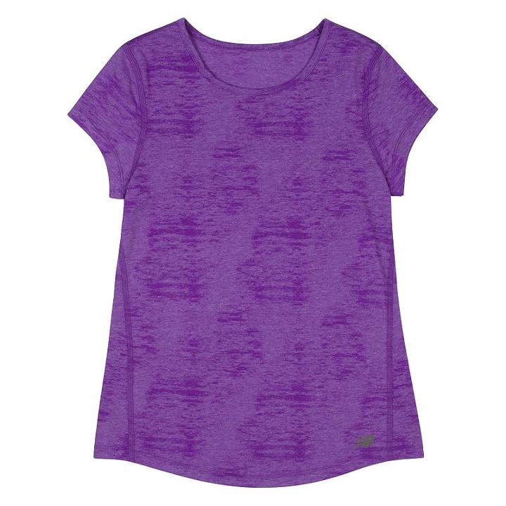 Girls 4-6x New Balance Space-dyed Slubbed Tee, Girl's, Size: 6, Brt Purple