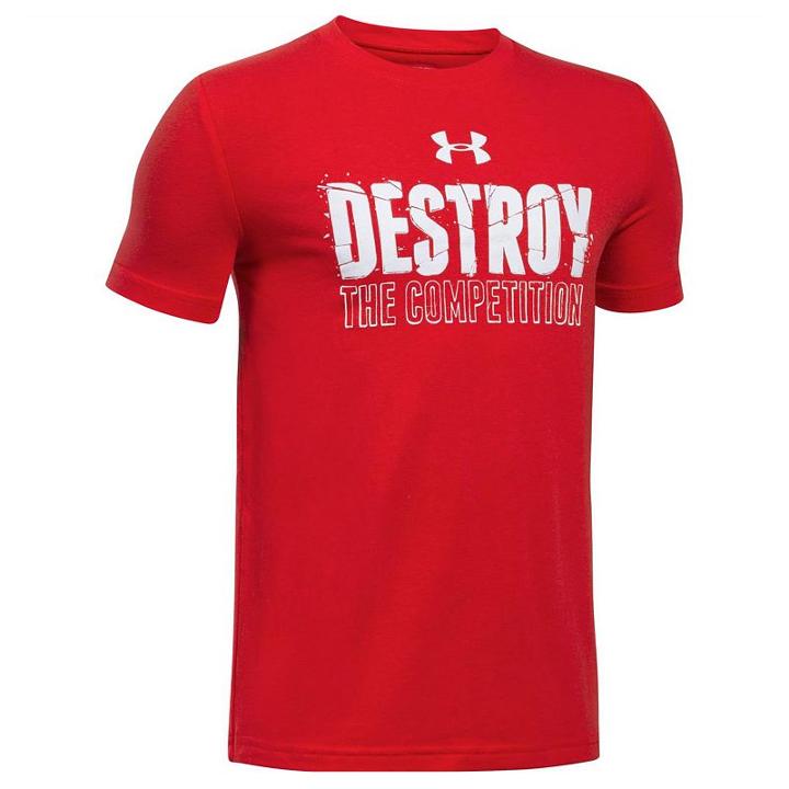 Boys 8-20 Under Armour Destroy The Competition Performance Tee, Size: Large, Red