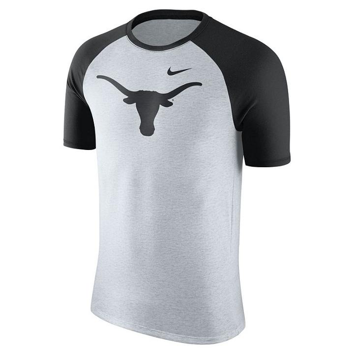 Men's Nike Texas Longhorns Raglan Tee, Size: Small, Natural