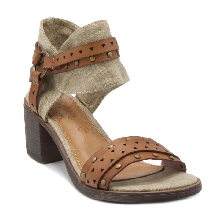 Sugar Hey Now Women's High Heel Sandals, Size: Medium (11), Beig/green (beig/khaki)