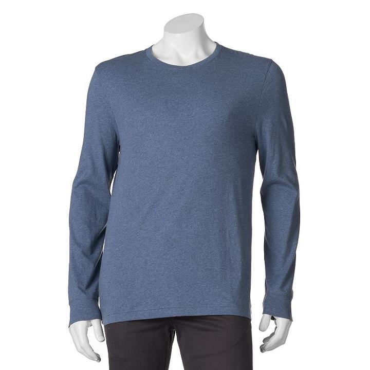 Men's Sonoma Goods For Life&trade; Heathered Everyday Tee, Size: Xxl, Med Blue