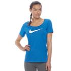 Women's Nike Swoosh Short Sleeve Graphic Tee, Size: Xl, Brt Blue