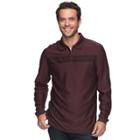 Men's Haggar Regular-fit Quarter-zip Polo, Size: Large, Red Other