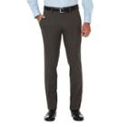 Men's Haggar&reg; Cool 18&reg; Pro Slim-fit Wrinkle-free Flat-front Super Flex Waist Pants, Size: 36x32, Grey (charcoal)