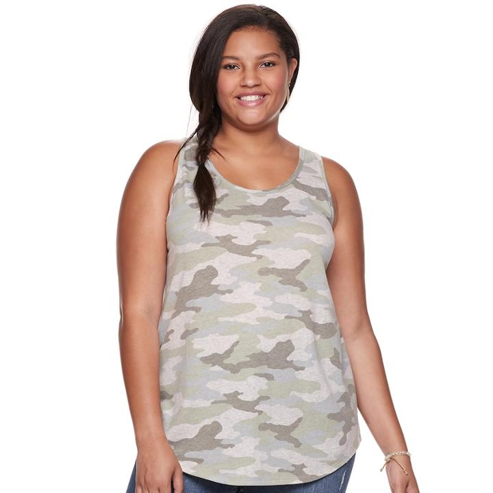 Juniors' Plus Size So&reg; Racerback Ringer Tank, Teens, Size: 1xl, Dark Green
