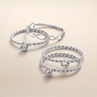 Lc Lauren Conrad Runway Collection Twisted Ring Set, Women's, Size: 7, Silver