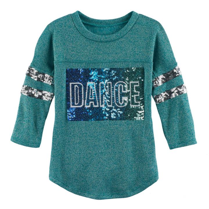 Girls 7-16 Miss Chievous Sequin Applique Fleece-lined Top, Size: Xl, Med Blue