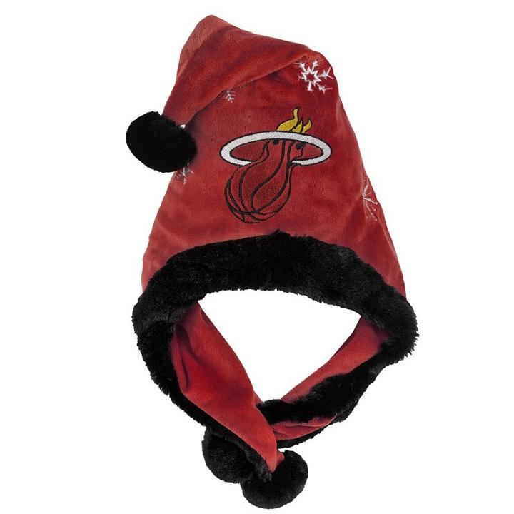 Adult Forever Collectibles Miami Heat Thematic Santa Hat, Adult Unisex, Black