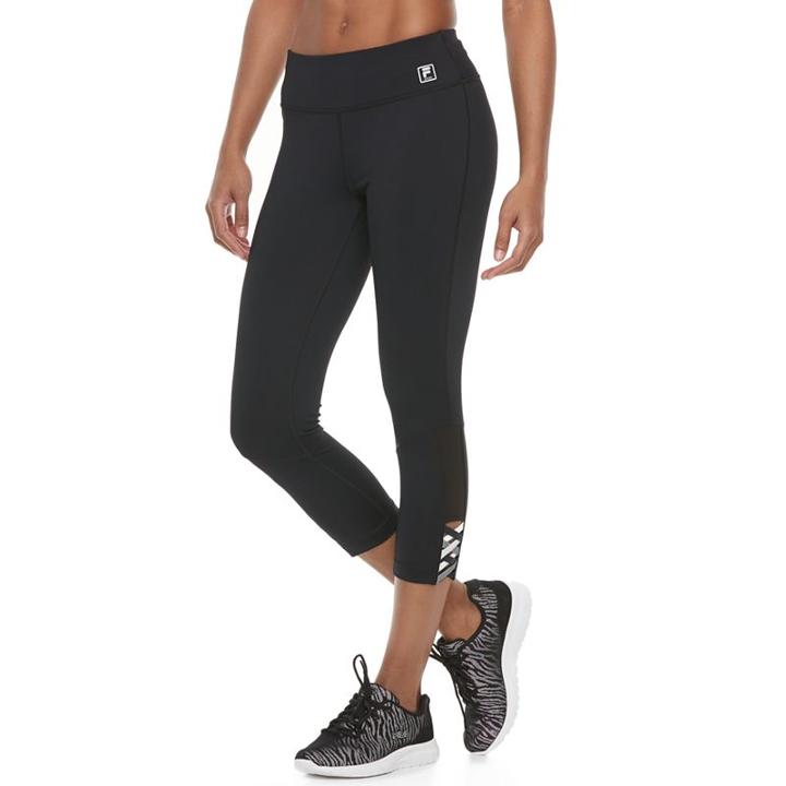 Women's Fila Sport&reg; Cross Hem Capri Leggings, Size: Xl, Oxford