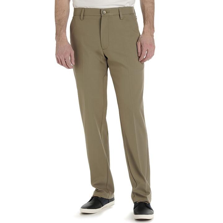 Men's Lee Performance Series Chino Straight-fit Stretch Flat-front Pants, Size: 40x29, Lt Brown