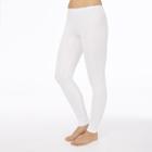 Women's Cuddl Duds Climatesmart Long Underwear Leggings, Size: Large, White