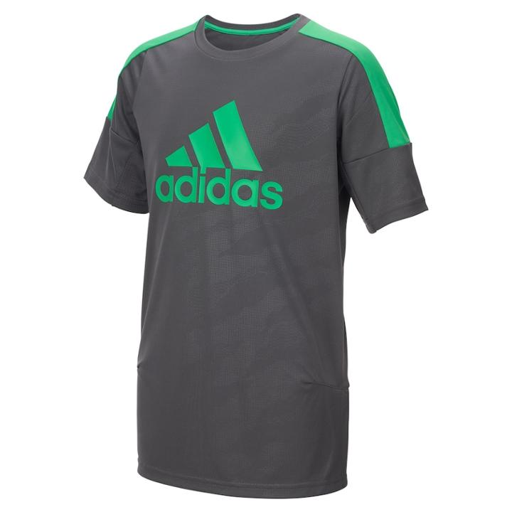 Boys 4-7x Adidas Climalite Moto Camouflage Embossed Pieced Top, Size: 7, Grey