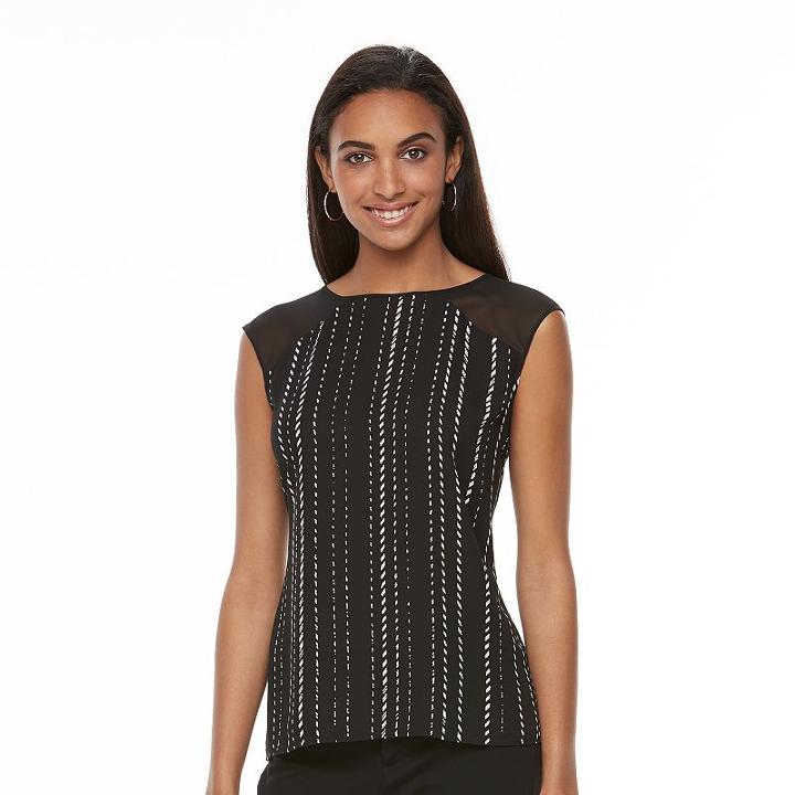 Women's Apt. 9® High-low Georgette Top, Size: Xs, Black