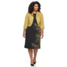Plus Size Maya Brooke Paisley Dress & Jacket Set, Women's, Size: 24 W, Green