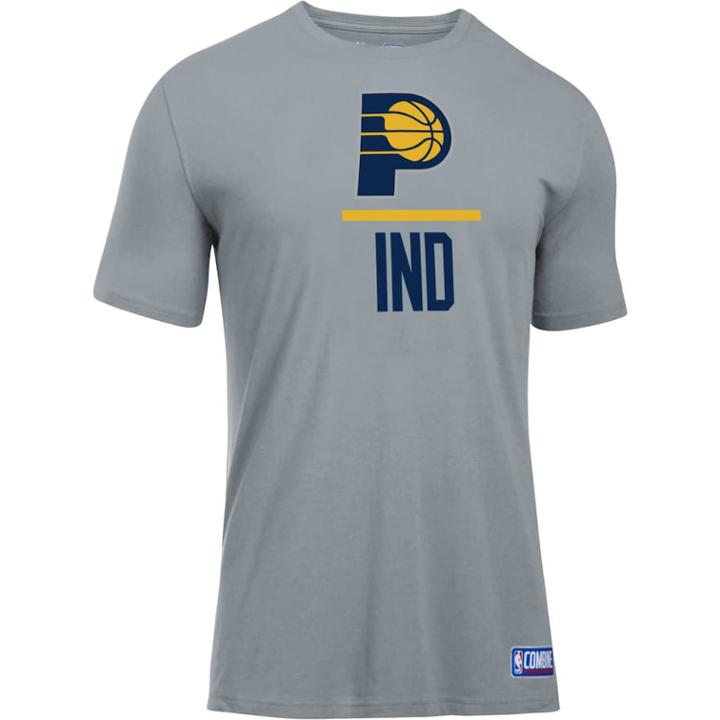 Men's Under Armour Indiana Pacers Charged Lockup Tee, Size: Xl, Gray