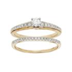 Diamond Engagement Ring Set In 10k Gold (1/2 Carat T.w.), Women's, Size: 5, White