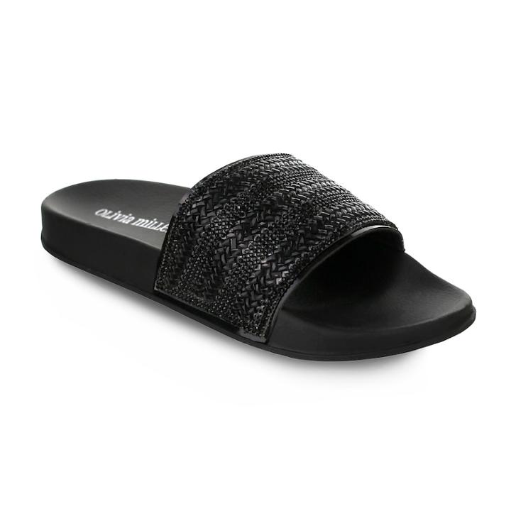 Olivia Miller Cove Women's Slide Sandals, Size: 7, Black