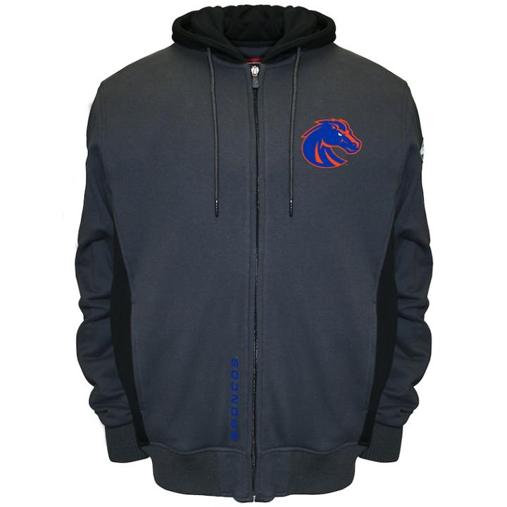 Men's Franchise Club Boise State Broncos Hooded Shade Jacket, Size: 3xl, Grey