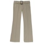 Girls 4-20 & Plus Size French Toast School Uniform Pull-on Belted Pants, Size: 8, Beig/green (beig/khaki)
